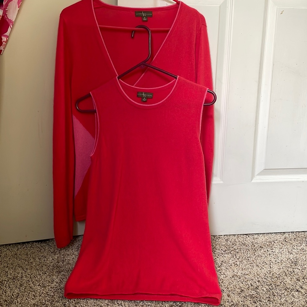 Cashmere Cardigans and sleeveless Sweater set size Medium